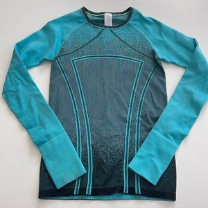 Ivivva by Lululemon - Girls teal and black long sleeve top